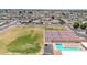 Community with pickleball courts, pool, lounge chairs and landscaped grounds at 515 S Parkcrest -- # 531, Mesa, AZ 85206