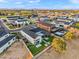 Overhead view of modern home with putting green, outdoor kitchen and lounge area at 1013 W Ardmore Rd, Phoenix, AZ 85041