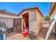 Exterior view of shed with open door and miscellaneous items stored outside at 10541 W Foothill Dr, Peoria, AZ 85383