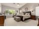 Spacious main bedroom with vaulted ceilings, a large window, a leather headboard, and carpet floors at 18021 N 53Rd St, Scottsdale, AZ 85254