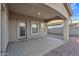 Covered back patio with concrete flooring at 21759 E Estrella Rd, Queen Creek, AZ 85142