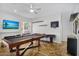 Large game room with a pool table and a dartboard for entertainment at 249 E Palomino Ct, Gilbert, AZ 85296