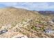 Aerial view showcasing desert homes amid natural beauty with scenic mountain views at 3648 N Sky Point Cir, Mesa, AZ 85207