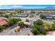 Panoramic aerial view of neighborhood entrance, showcasing the community's layout and landscaping at 4234 E Narrowleaf Dr, Gilbert, AZ 85298