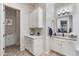 Bathroom featuring granite countertops, white cabinets, and vanity area at 4234 E Narrowleaf Dr, Gilbert, AZ 85298