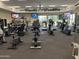 Well-equipped fitness center featuring modern exercise machines, televisions, and motivational wall art at 4234 E Narrowleaf Dr, Gilbert, AZ 85298