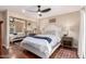 A main bedroom that features a mirrored closet and two nightstands at 5037 N 81St St, Scottsdale, AZ 85250