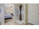 Bathroom featuring shower with curtain, vanity, and tile flooring at 7242 S 48Th Gln, Laveen, AZ 85339