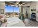 Bright bedroom with a scenic city view, complemented by a comfortable work-from-home space at 1 E Lexington Ave # 1209, Phoenix, AZ 85012