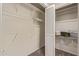 Open closet space with shelving and a neutral carpeted floor at 129 Leisure World --, Mesa, AZ 85206