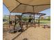 Neighborhood playground with a shade structure provides a safe and fun place for children to play and explore at 1591 S Sycamore Pl, Chandler, AZ 85286