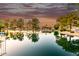 Scenic pond view with trees reflecting in the water during sunset at 1591 S Sycamore Pl, Chandler, AZ 85286