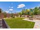 Spacious backyard with artificial grass and desert landscaping at 2604 W Balao Dr, Phoenix, AZ 85085