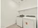 Bright laundry room with appliances and shelving at 4035 S 176Th Dr, Goodyear, AZ 85338