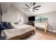 Spacious main bedroom offers a window and attached bathroom for a serene and private retreat at 736 S Winthrop Cir, Mesa, AZ 85204