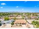 Expansive aerial view showcasing a residential neighborhood, offering a glimpse of community layout and surrounding mountain views at 8318 E Via De Los Libros --, Scottsdale, AZ 85258