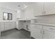 Laundry room featuring white cabinetry and modern appliances for a clean aesthetic at 9611 E Clinton St, Scottsdale, AZ 85260