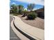 Lush, manicured landscaping with vibrant flowers and gravel accents bordering a sidewalk in a residential area at 1333 E Cecil Ct, Casa Grande, AZ 85122