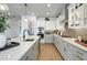 Modern kitchen featuring white cabinetry, stainless steel appliances, and a center island at 19426 W San Juan Ave, Litchfield Park, AZ 85340