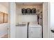 Neat laundry room with modern appliances and storage baskets at 20100 N 78Th Pl # 1048, Scottsdale, AZ 85255
