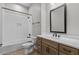 Full bathroom featuring a shower-tub combo and single sink vanity at 32541 N 135Th Dr, Peoria, AZ 85383