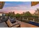 Balcony with outdoor seating overlooking a beautiful golf course at 3665 S Jojoba Way, Chandler, AZ 85248