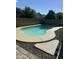 Backyard pool is surrounded by neutral colored rock and paving stones at 3677 E Park Ave, Gilbert, AZ 85234