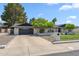 Lovely single-story home boasting a wide driveway, garage, and manicured front yard with mature trees at 401 E Braeburn Dr, Phoenix, AZ 85022