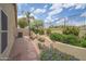 Beautiful backyard featuring tiered landscaping, a desert landscape, and stone pathways that lead into the yard at 6388 W Donald Dr, Glendale, AZ 85310