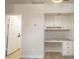 Dining area featuring a granite counter desk space and view of an open doorway at 6388 W Donald Dr, Glendale, AZ 85310