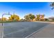 Outdoor basketball court with hoop and expansive green space, set against a backdrop of neighborhood houses at 712 W Jade Dr, Chandler, AZ 85248