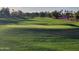 Rolling green hills with vibrant green grass and undulation on the golf course at 12937 W El Sueno Ct, Sun City West, AZ 85375