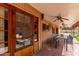 Covered back patio with outdoor dining table and chairs for entertaining Gathering and friends at 18814 N 33Rd Ave, Phoenix, AZ 85027