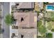Aerial of a well kept home with a manicured backyard, small grassy area and pool at 29214 N 19Th Ln, Phoenix, AZ 85085