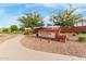 Mary Lou Fulton Aquatic Center entrance with brick signage and landscaping at 3637 E Ebano St, Gilbert, AZ 85295