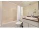 Traditional bathroom with a tub and shower combination, along with a sink at 5445 E Mckellips Rd # 23, Mesa, AZ 85215