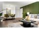 Open concept living room with modern decor, stylish furniture, and hardwood floors at 7350 N Via Paseo Del Sur -- # P105, Scottsdale, AZ 85258