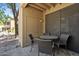 Private patio features comfortable seating, perfect for enjoying the outdoors at 7575 E Indian Bend Rd # 1137, Scottsdale, AZ 85250