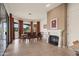 Dining room with fireplace at 8429 E Del Camino Dr, Scottsdale, AZ 85258