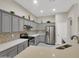Stylish kitchen featuring stainless steel appliances, ample counter space, and sleek gray cabinets at 8854 W Augusta Ave, Glendale, AZ 85305