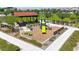 Aerial view showcasing playground and ramada, with seating at 9750 E Radioactive Dr, Mesa, AZ 85212