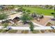 Aerial view of the community park with playground and covered seating at 9750 E Radioactive Dr, Mesa, AZ 85212