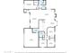 Detailed floor plan showcasing the layout of the home, including living spaces, bedrooms, bathrooms, and garage at 1030 E Wescott Dr, Phoenix, AZ 85024