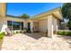 Inviting courtyard with travertine tile, comfortable seating, and a tranquil atmosphere at 16227 N 63Rd Pl, Scottsdale, AZ 85254