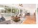 Bright living area with floor-to-ceiling windows, leads to a dining space, and offers seamless indoor-outdoor living at 16227 N 63Rd Pl, Scottsdale, AZ 85254
