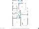 Floor plan with living room, kitchen, dining area, garage, bedrooms, and bathrooms at 1882 W Wildhorse Dr, Chandler, AZ 85286