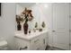 Bright bathroom featuring a modern vanity with countertop space at 21711 E Arroyo Verde Dr, Queen Creek, AZ 85142
