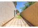 Small backyard with block fencing and minimal landscaping at 2519 N 73Rd Dr, Phoenix, AZ 85035