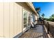 Inviting outdoor patio with stylish seating, patterned rug, and charming exterior view at 2712 W Oakgrove Ln, Chandler, AZ 85224