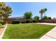 Large backyard featuring a well-maintained lawn, privacy wall, and mature trees at 2732 E Tyson St, Chandler, AZ 85225
